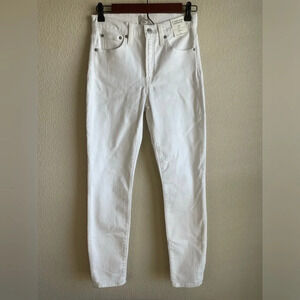 J Crew 9” High Rise Toothpick Skinny‎ Jeans - Size 27 White NWT